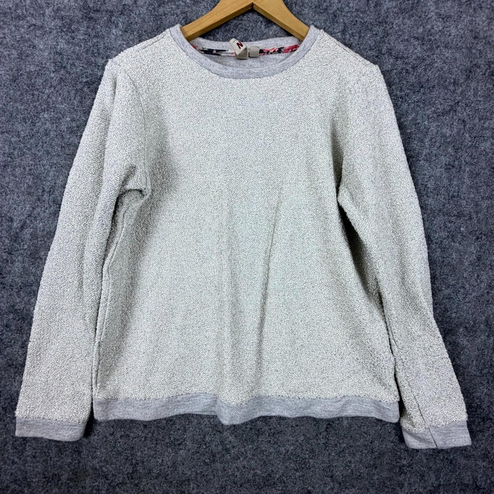 Dolan Left Coast Collection Sweatshirt Womens M Gray Metallic Textured Crew Neck